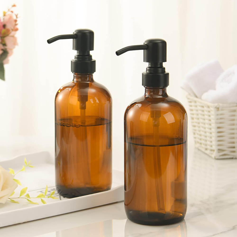 Zara Home Bathroom Accessories - Distributeur de savon en verre ambré