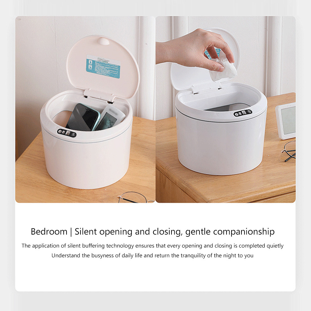 Home Bathroom Trash Can - Poubelle automatique à capteur électrique 3L,