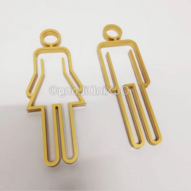 Home Bathroom Door Signs - Symbole de toilette en acrylique creux,