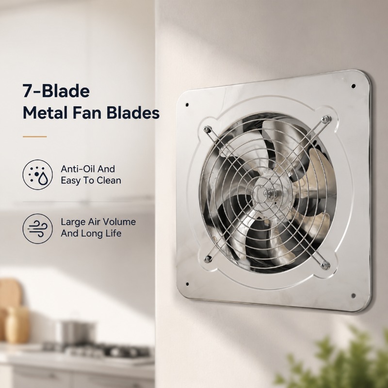 Home Bathroom Ventilation - Ventilateur extracteur mural haute vitesse 6