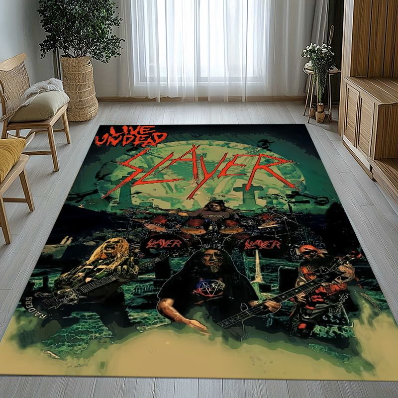 Home Bathroom Door Signs - Tapis classique antidérapant Slayer Heavy Metal