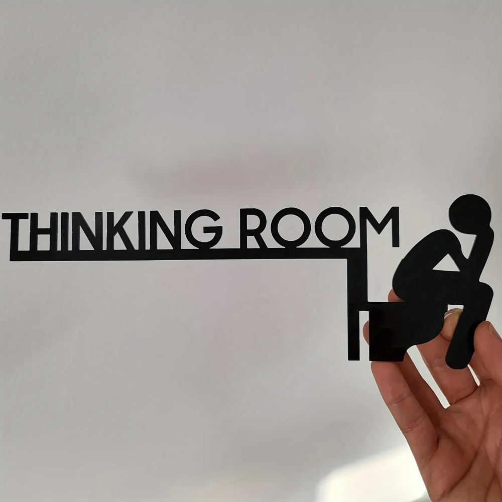 Home Bathroom Door Signs - Panneau d'angle de porte de toilettes