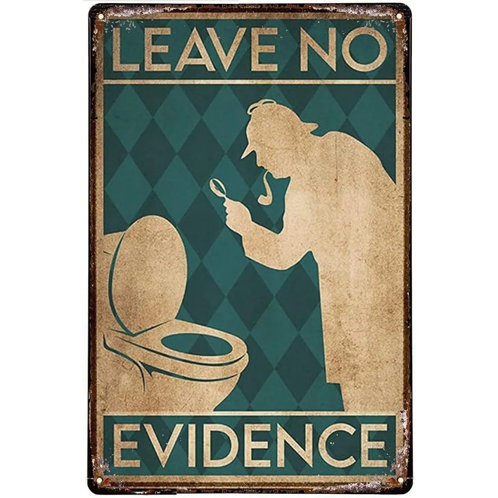 Home Bathroom Quotes - Plaque murale décorative rétro en métal