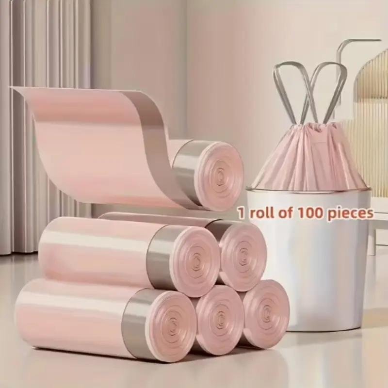 Home Bathroom Trash Can - 100 sacs poubelles épais à cordon