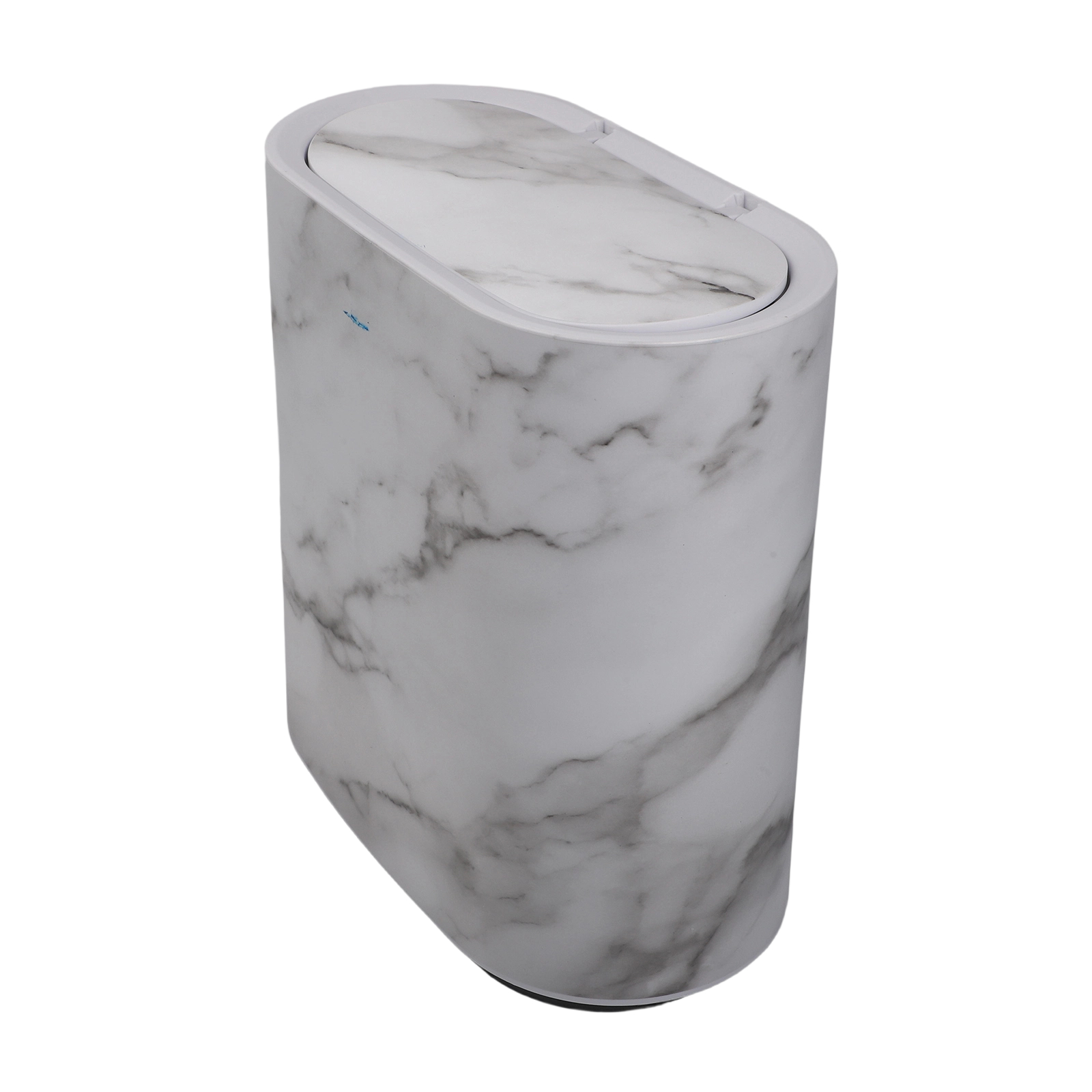 Home Bathroom Trash Can - Poubelle mince à motif marbré avec