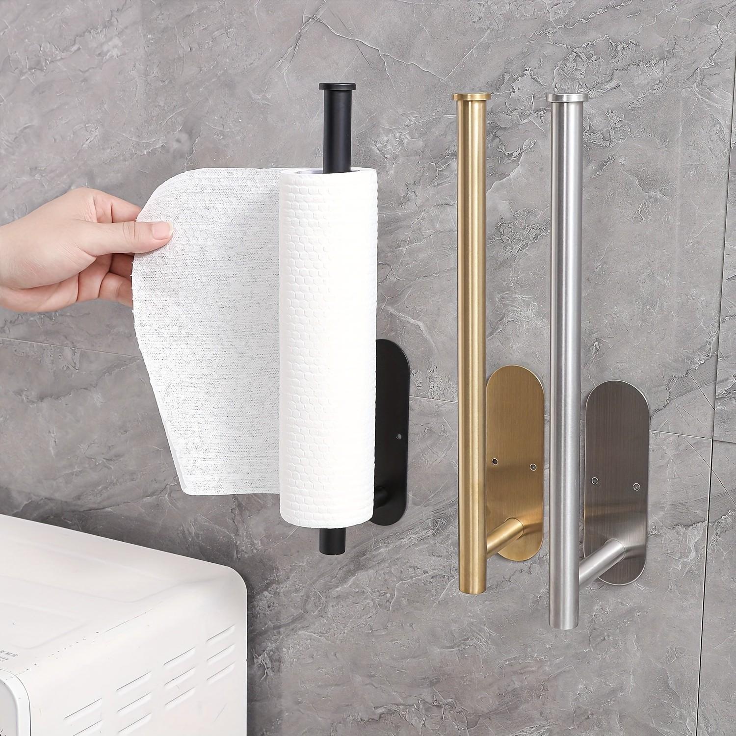 Home Bathroom Paper Towels - Porte-serviettes mural minimaliste en acier inoxydable,