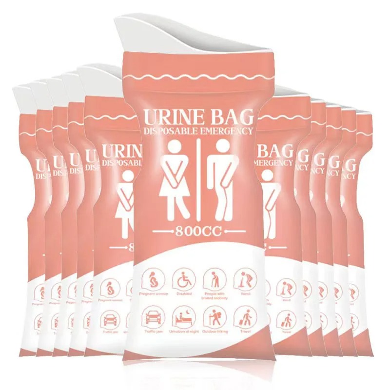 Home Bathroom Urinal - Sacs urinaires d'urgence jetables 800 ml,
