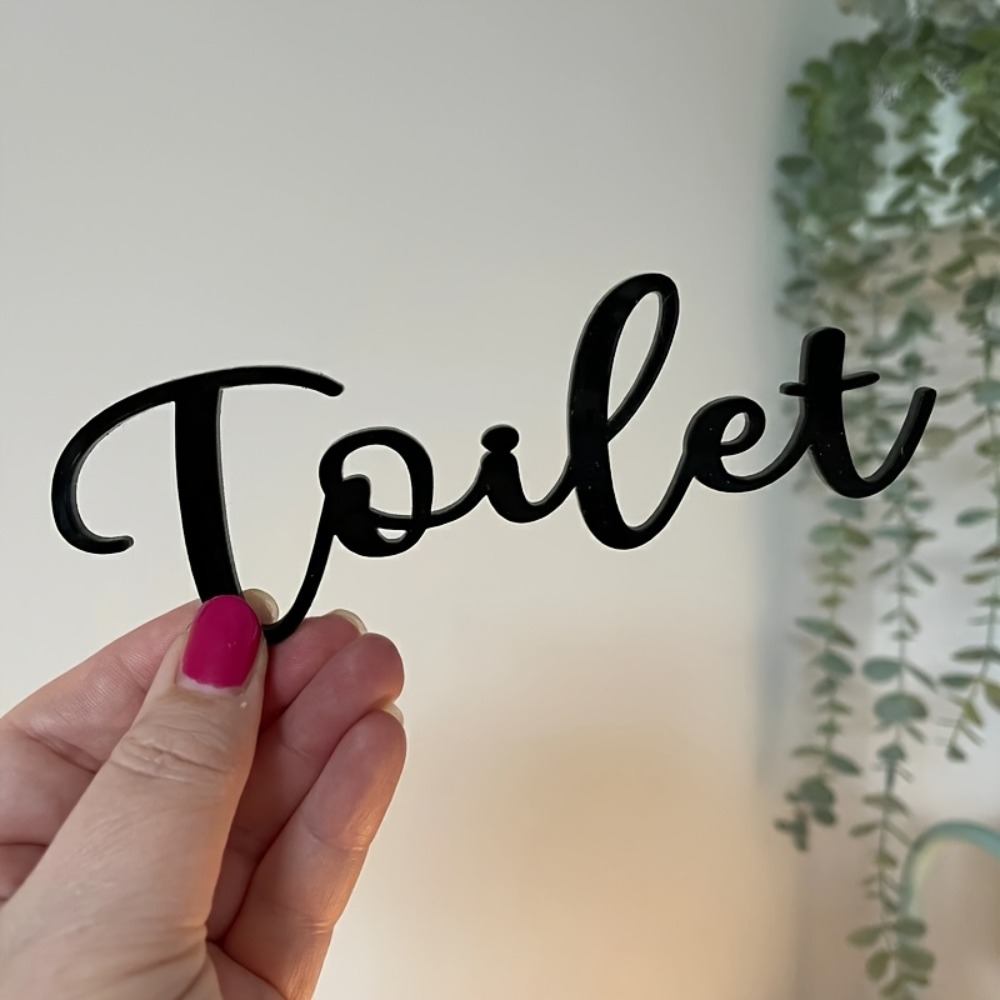 Home Bathroom Door Signs - CIFBUY Plaque de porte directionnelle en