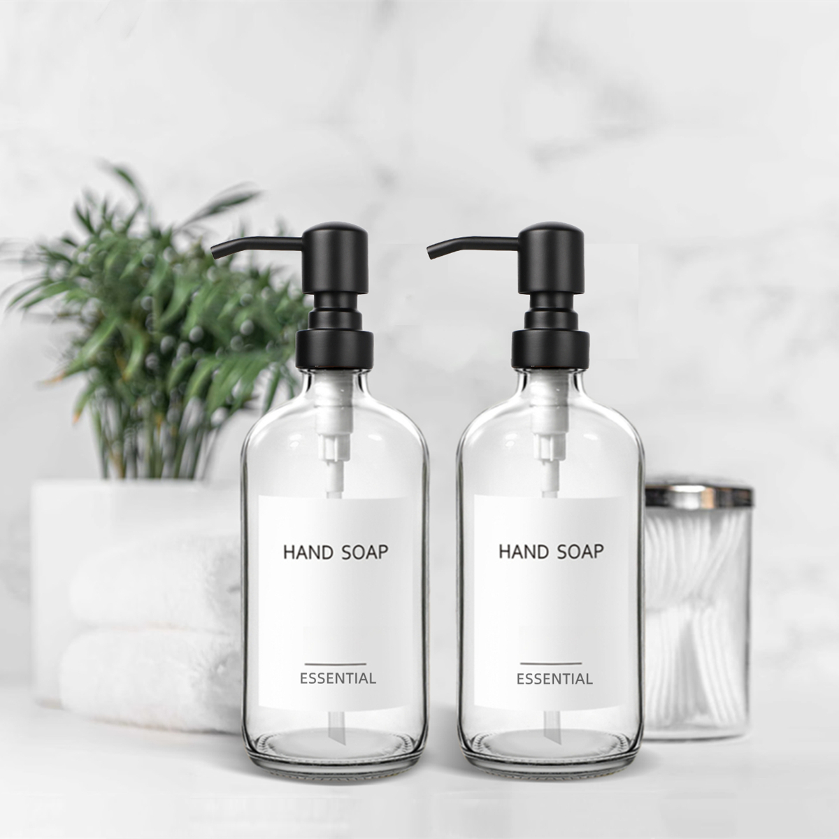 Zara Home Bathroom Accessories - Distributeur de savon en verre transparent