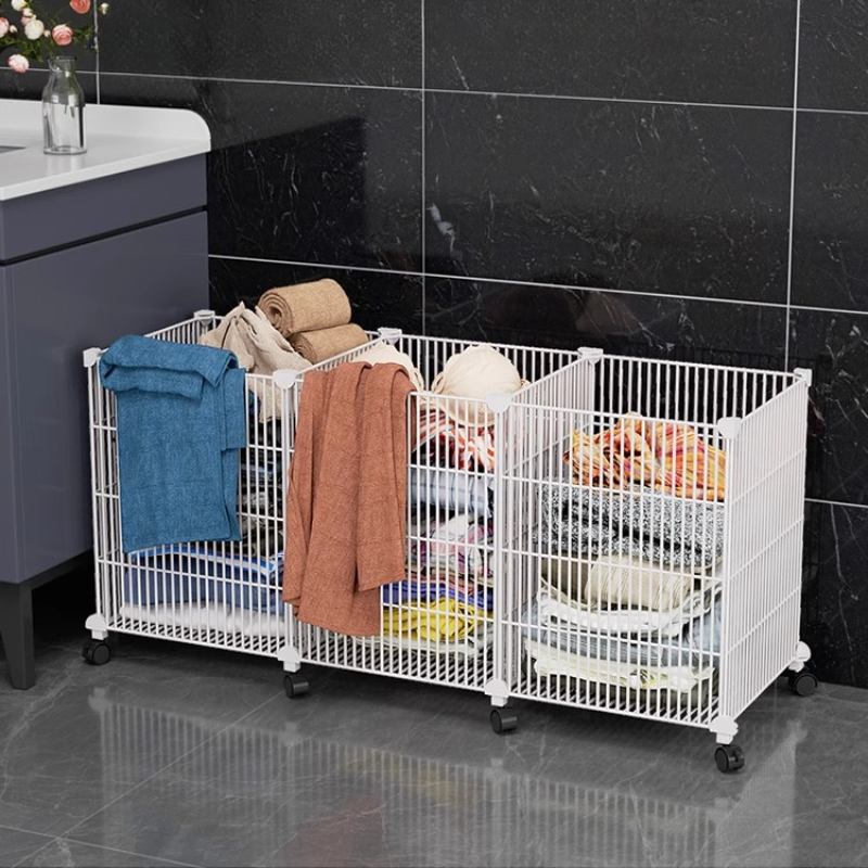 Home Bathroom Ventilation - ‌ Panier à linge roulant en