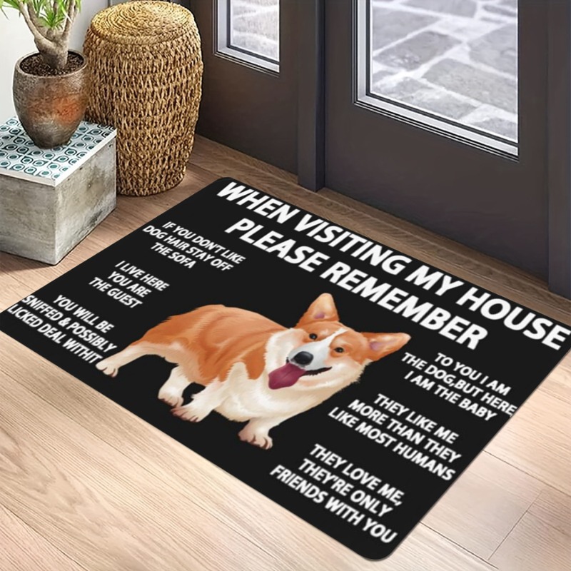 Home Bathroom Quotes - Tapis géométrique de dessin animé pour