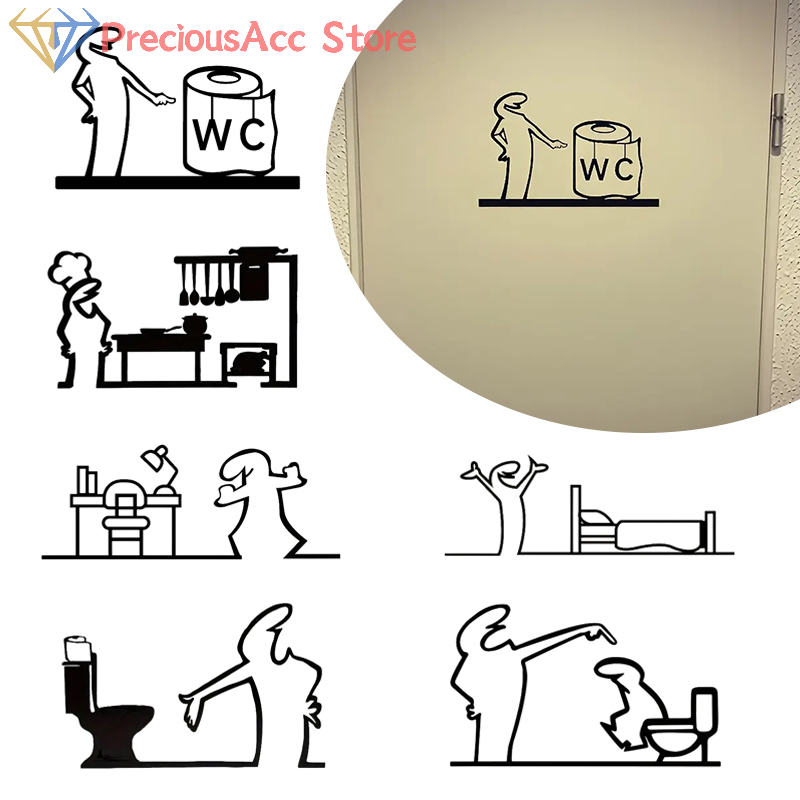 La Linea – autocollants d'art  - Home Bathroom Door Signs avis et prix