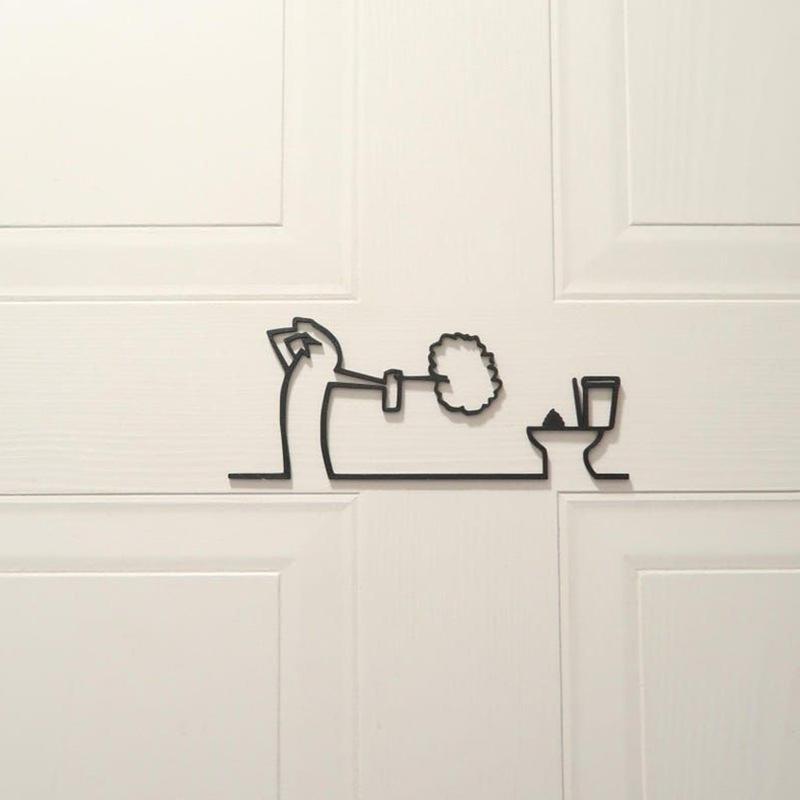 Nouvelle Décoration Murale Hum - Home Bathroom Door Signs avis et prix