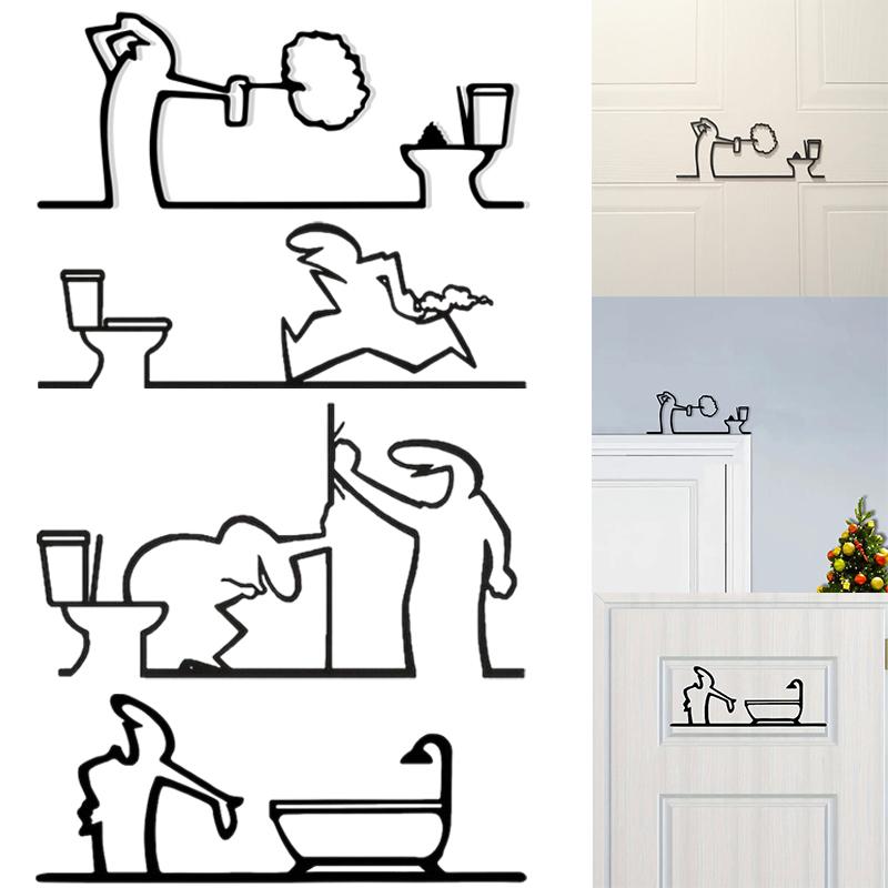 Nouvelle Décoration Murale Hum - Home Bathroom Door Signs avis et prix