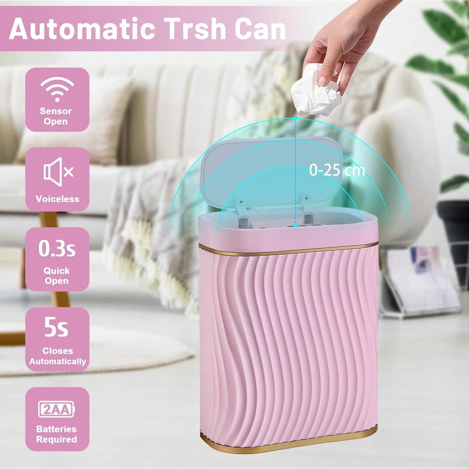 Poubelle intelligente à détect - Home Bathroom Trash Can avis et prix