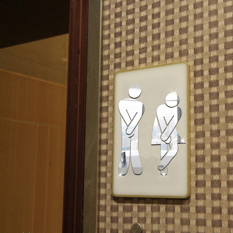 Panneau de porte de toilette e - Home Bathroom Door Signs avis et prix