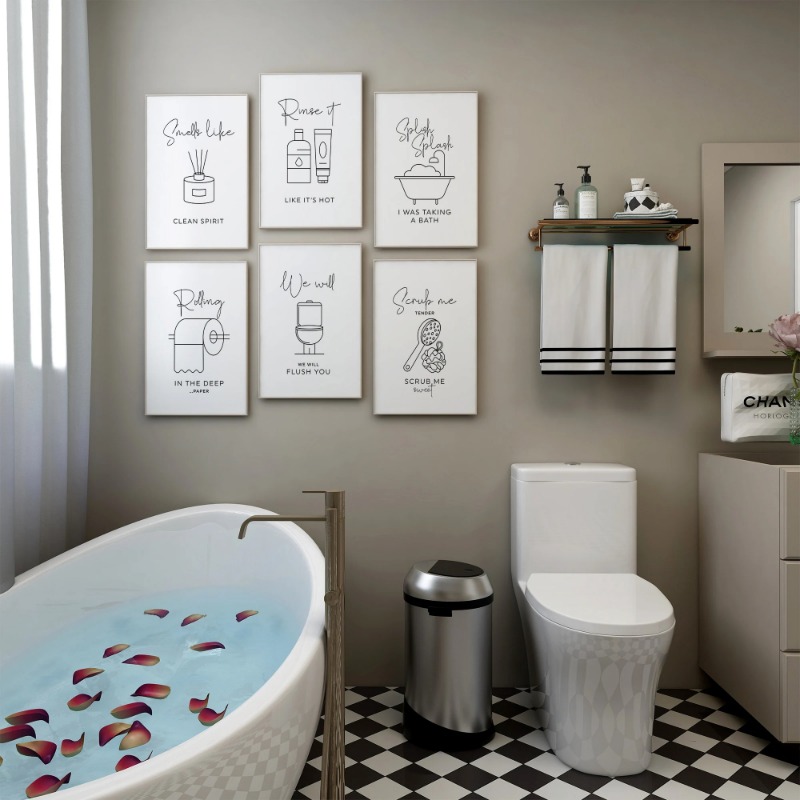 Affiches et impressions humori - Home Bathroom Quotes avis et prix