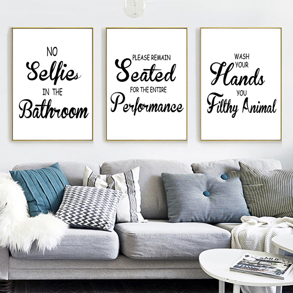 Affiche murale créative avec c - Home Bathroom Quotes avis et prix