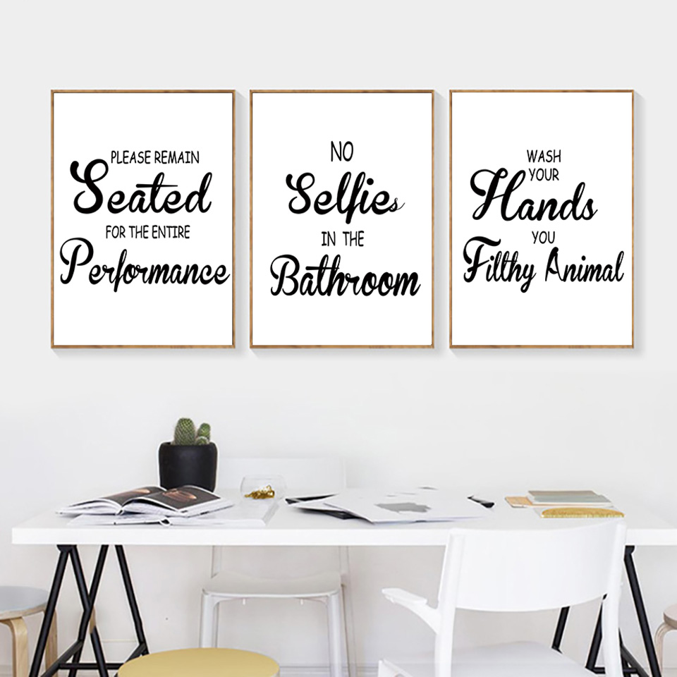 Affiche murale créative avec c - Home Bathroom Quotes avis et prix