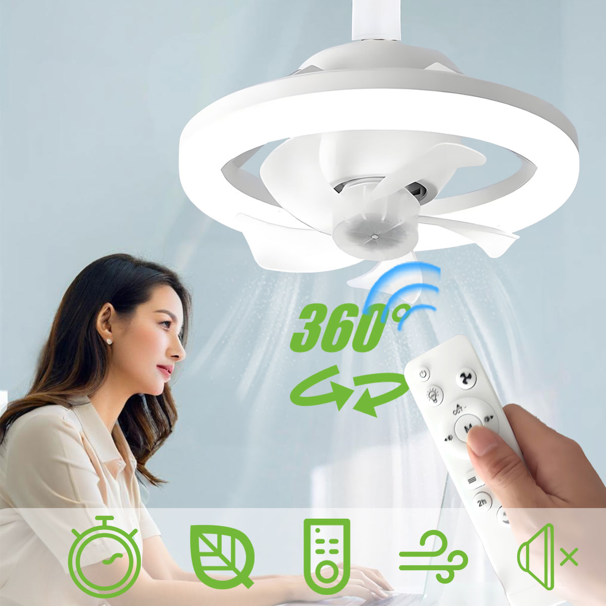 360 ° Ampoule de ventilateur d - Home Bathroom Ventilation avis et prix