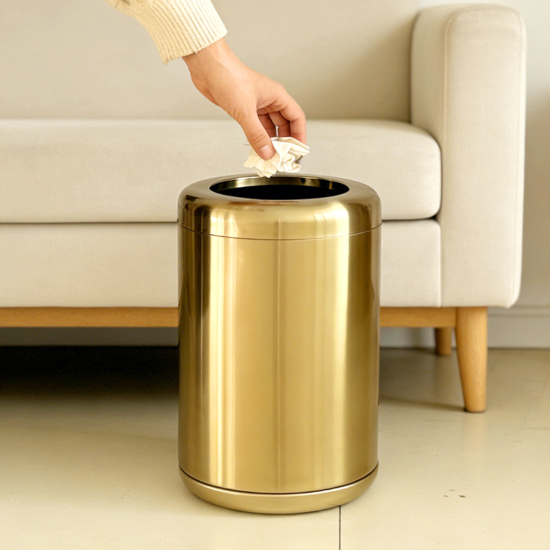 Poubelle en acier inoxydable d - Home Bathroom Trash Can avis et prix