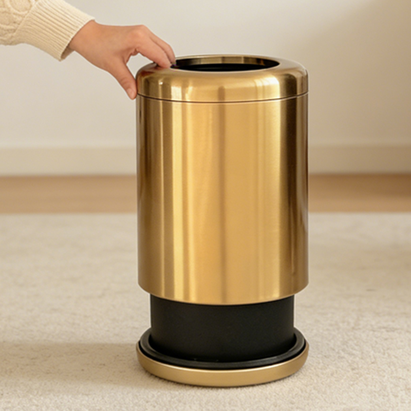 Poubelle en acier inoxydable d - Home Bathroom Trash Can avis et prix