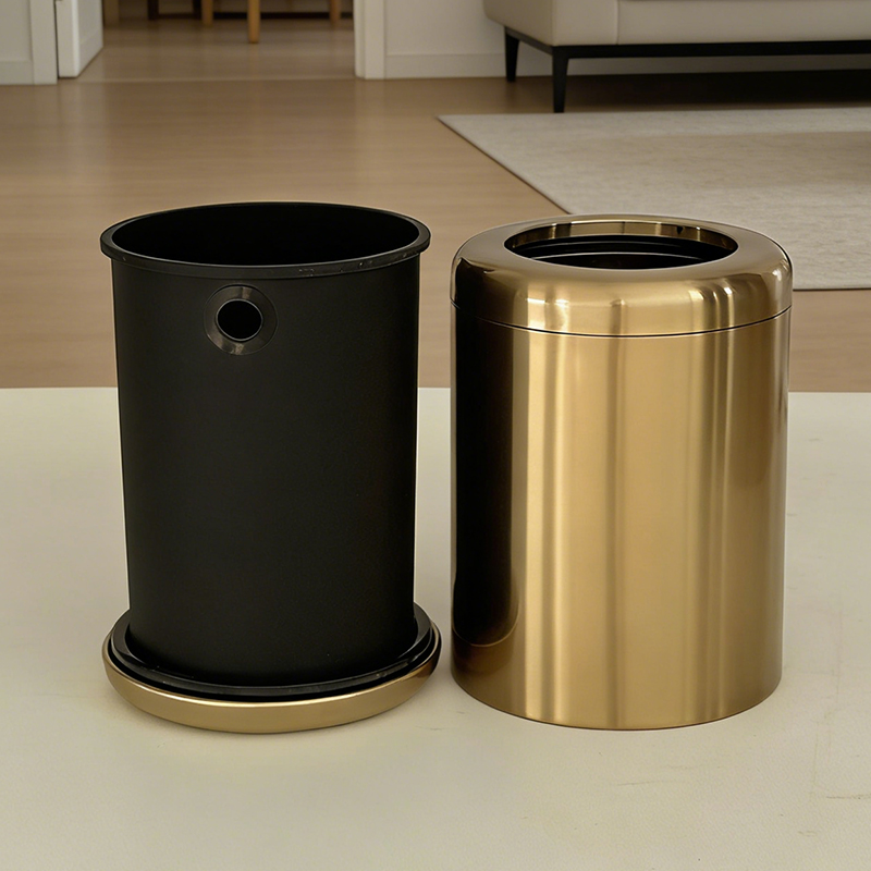 Poubelle en acier inoxydable d - Home Bathroom Trash Can avis et prix