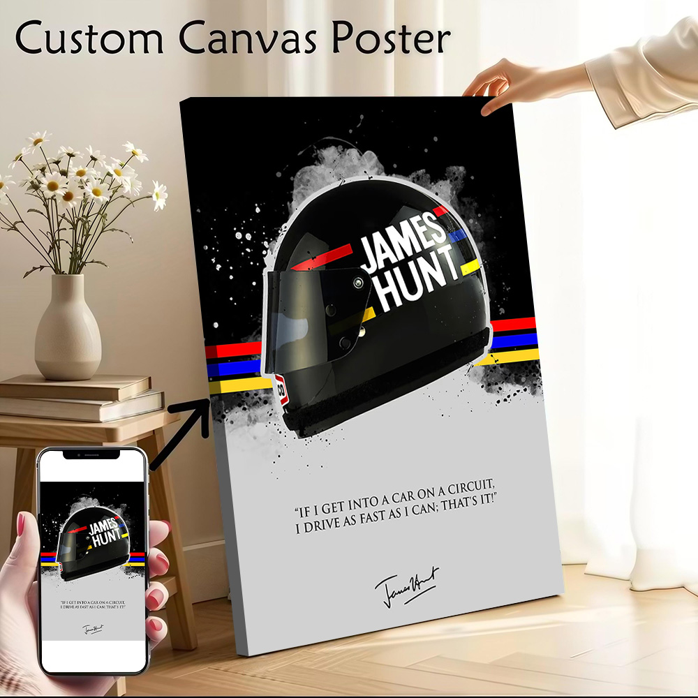 JAMES HUNT – toile imprimée av - Home Bathroom Quotes avis et prix