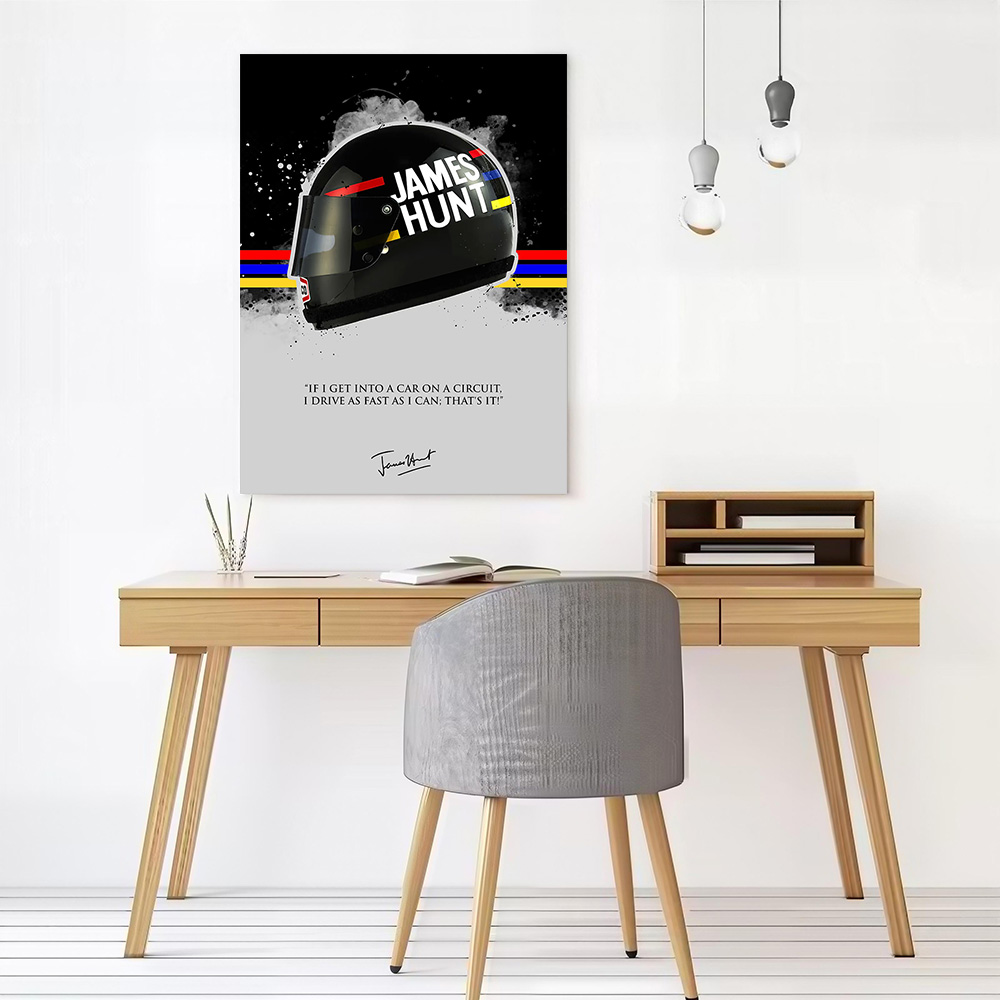 JAMES HUNT – toile imprimée av - Home Bathroom Quotes avis et prix