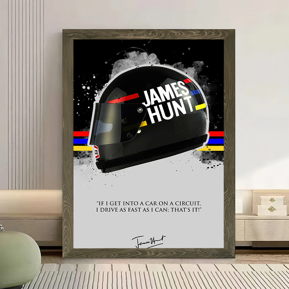 JAMES HUNT – toile imprimée av - Home Bathroom Quotes avis et prix