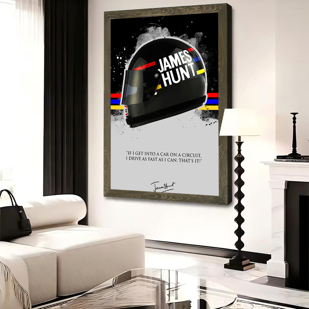 JAMES HUNT – toile imprimée av - Home Bathroom Quotes avis et prix