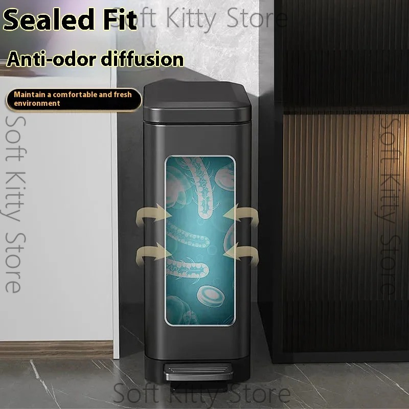 Poubelle à pédale 12/15/18L av - Home Bathroom Trash Can avis et prix