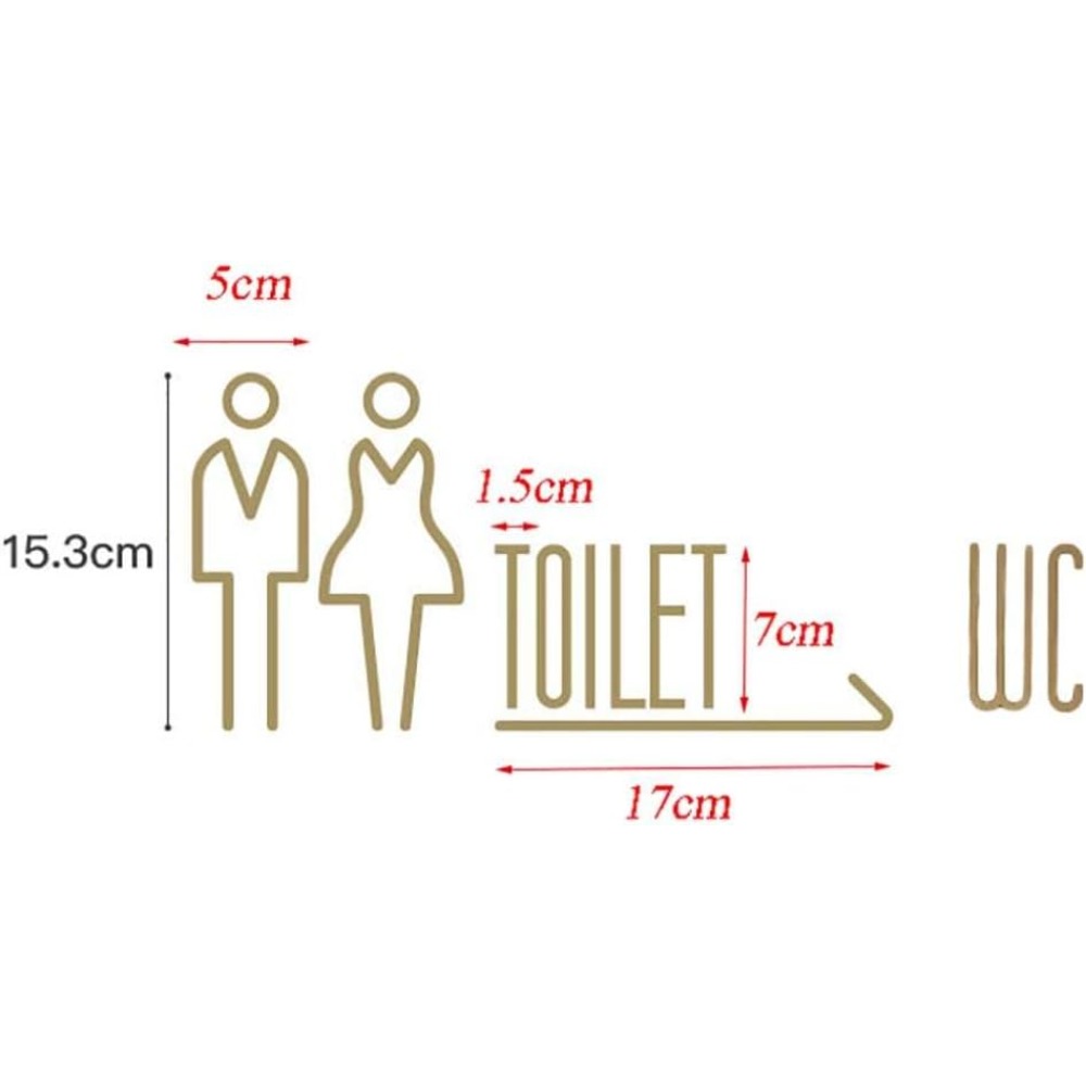 Plaque autocollante en laiton  - Home Bathroom Door Signs avis et prix