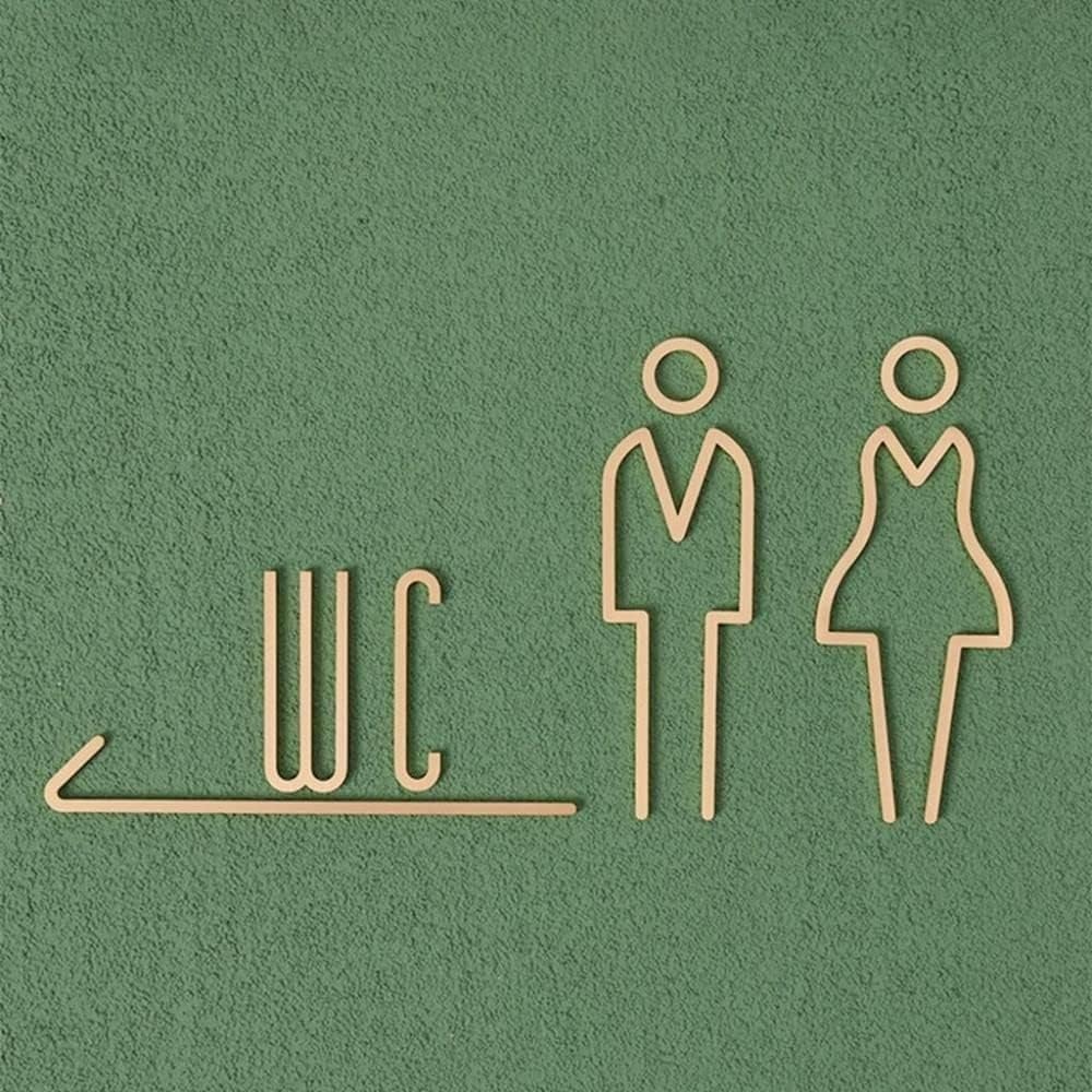 Plaque autocollante en laiton  - Home Bathroom Door Signs avis et prix