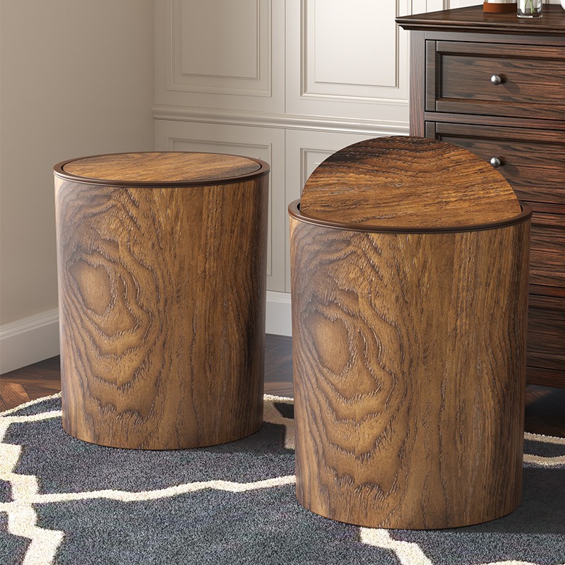 Poubelle Vintage en Grain de b - Home Bathroom Trash Can avis et prix
