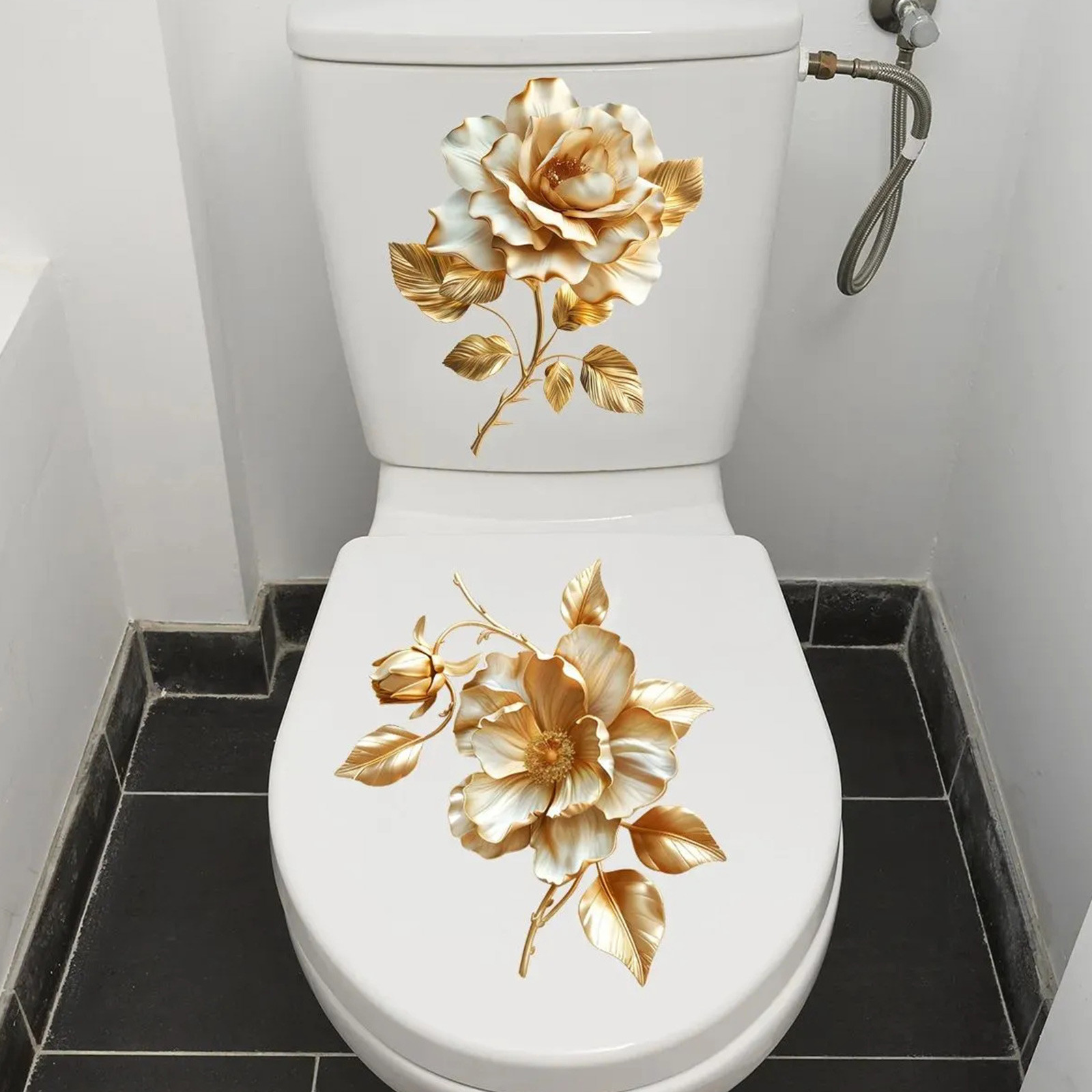 Autocollants floraux pour toil - Home Of The Year Bathroom avis et prix