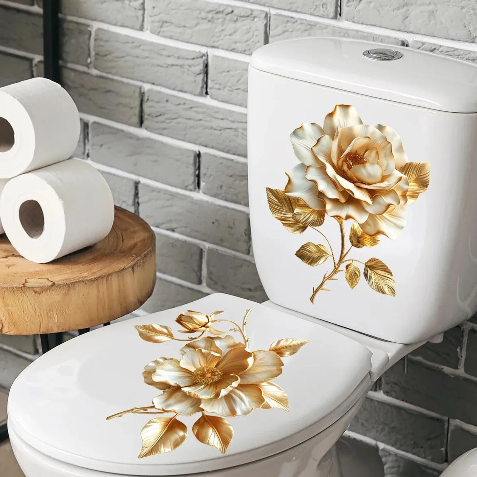 Autocollants floraux pour toil - Home Of The Year Bathroom avis et prix